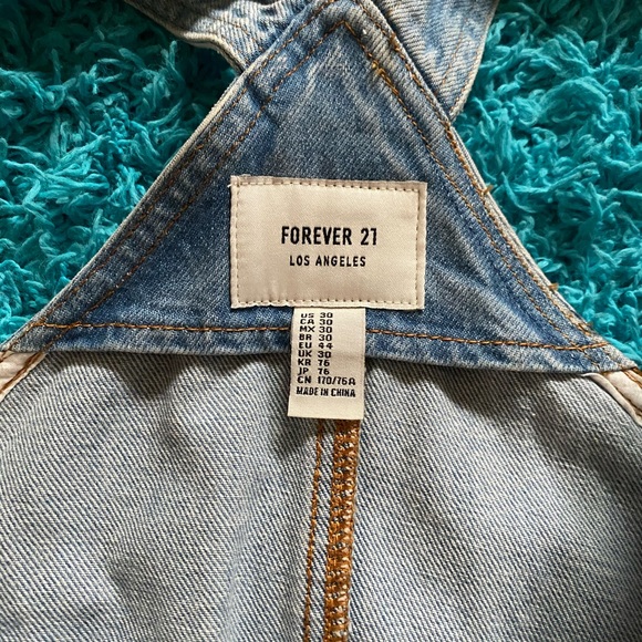 FOREVER 21 DENIM SKIRT OVERALLS - Picture 2 of 3